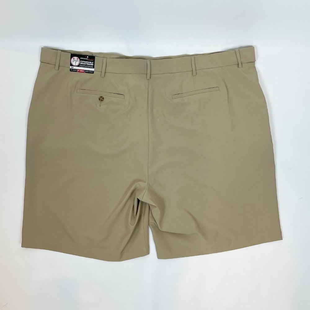 NEW Grand Slam Golf Shorts 54 Expandable Waist Khaki